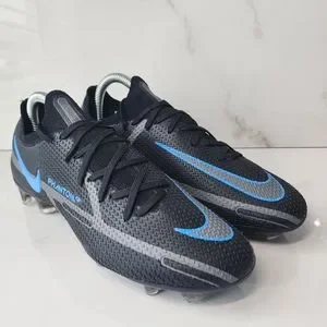 Nike Phantom GT2 ELITE FG Soccer Cleats Flyknit Black Blue Racer ACC Nike Phantom GT2 Elite FG Black Blue FLYKNIT ACC CZ9890-004  main image 3